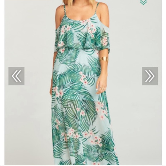 SMYM Floral Hanalei Dream Off Shoulder Maxi Dress - Picture 2 of 9